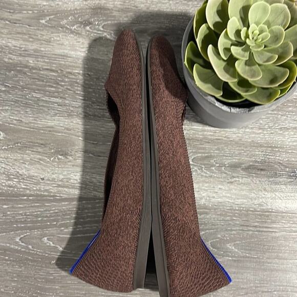 Rothys round truffle python size 8 brown flat shoes - Picture 14 of 16